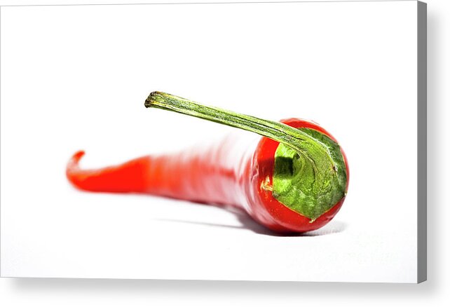 Candid Acrylic Print featuring the photograph Red chili by Agusta Gudrun Olafsdottir