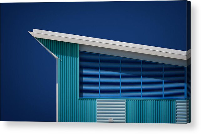 Architecture Acrylic Print featuring the photograph Rhapsody In Blue by Mathilde Guillemot