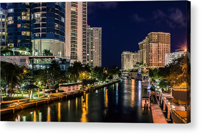 American Acrylic Print featuring the photograph Riverwalk Park in Fort Lauderdale FL by Traveler's Pics