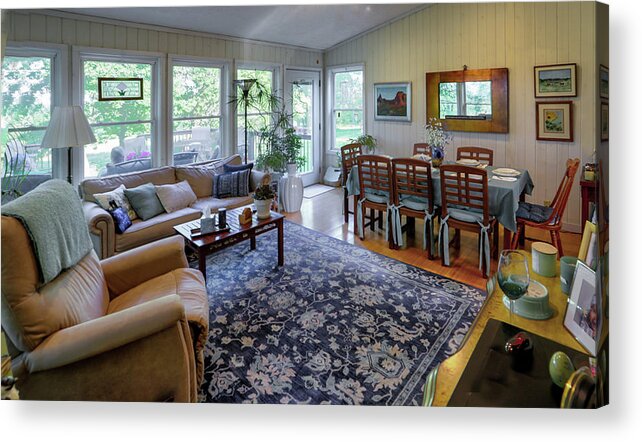 Real Estate Photography Acrylic Print featuring the photograph Rural family room by Jeff Kurtz