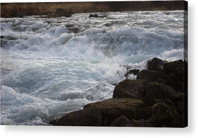 Nature Acrylic Print featuring the photograph Rushing Water by Marilynne Bull