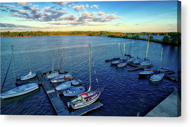 Decatur Acrylic Print featuring the photograph Decatur Sailboat Club by George Strohl