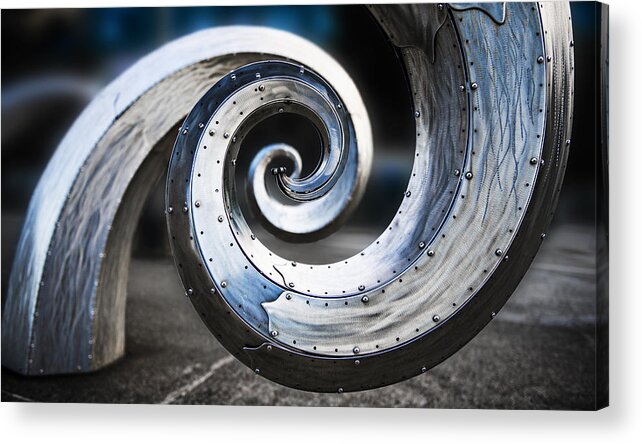 Junk Acrylic Print featuring the photograph Salmon Waves by Pelo Blanco Photo