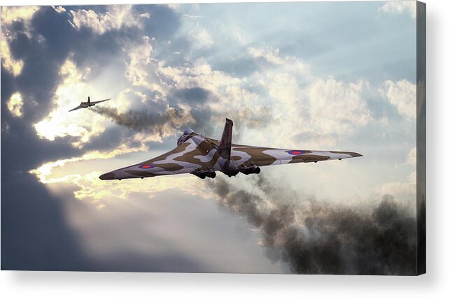 Avro Vulcan Bomber Acrylic Print featuring the digital art Scramble The Bombers by Airpower Art