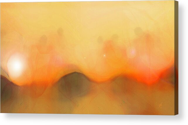 Abstract Acrylic Print featuring the digital art Scrim by Gina Harrison