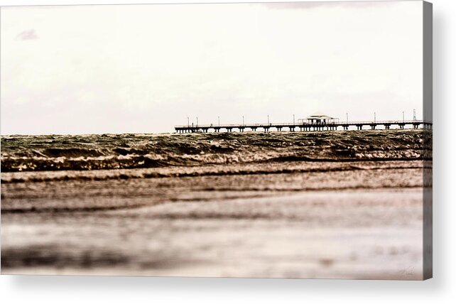 Landscape Acrylic Print featuring the photograph Silver Beach Jetty by Michael Blaine