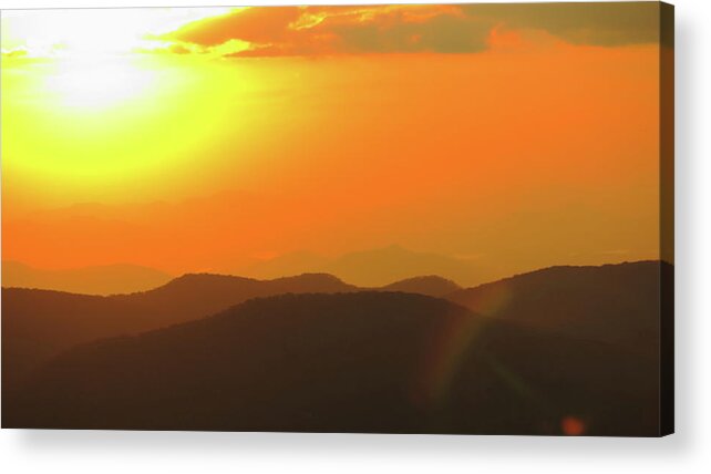 Sunset Acrylic Print featuring the photograph Smoky Sunset by Daniel Reed