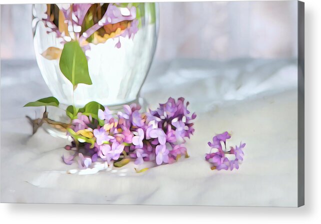 Theresa Tahara Acrylic Print featuring the photograph Still Life With Lilacs by Theresa Tahara