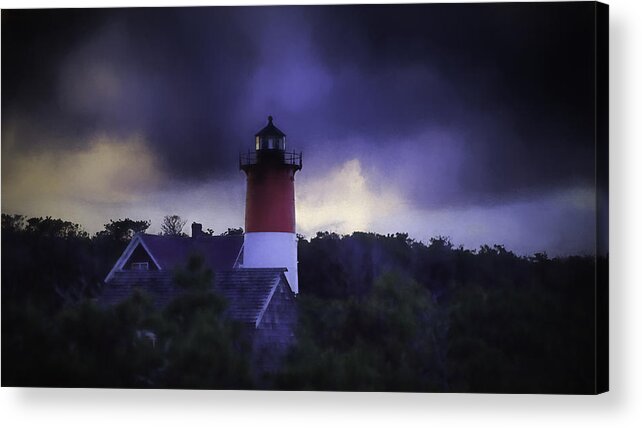 Kate Hannon Acrylic Print featuring the photograph Stormy Nauset Light by Kate Hannon