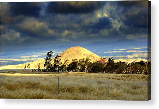 Cinder Acrylic Print featuring the photograph Stormy Skies Over Sunset Cinder Cone by Lori Seaman