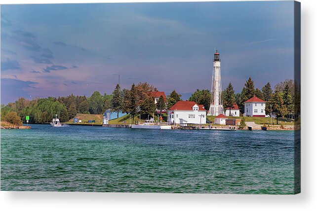 Lighthouse Acrylic Print featuring the photograph Sturgeon Bay Ship Canal Light Tower by Susan Rissi Tregoning