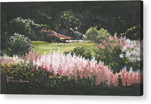 Nature Acrylic Print featuring the painting Summer Garden by Diane Ellingham