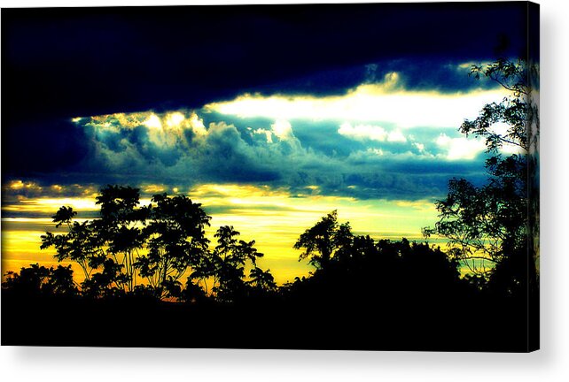 Storm Acrylic Print featuring the photograph Sunrise Below a Morning Storm by Susie Weaver