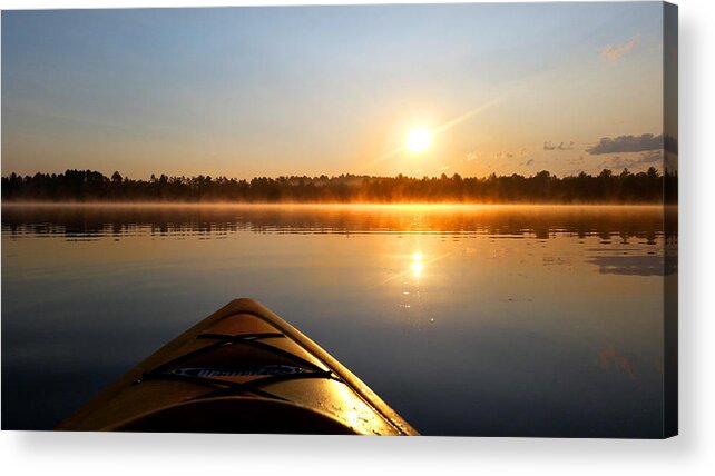 Kayak Acrylic Print featuring the photograph Sunrise Kayaking by Brook Burling