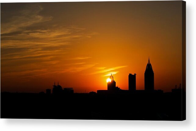 Alabama Acrylic Print featuring the photograph Sunset City by Brad Boland