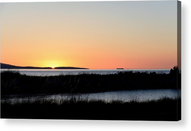Sunset Orcas Island Acrylic Print featuring the photograph Sunset on Orcas Island by Debra Sabeck