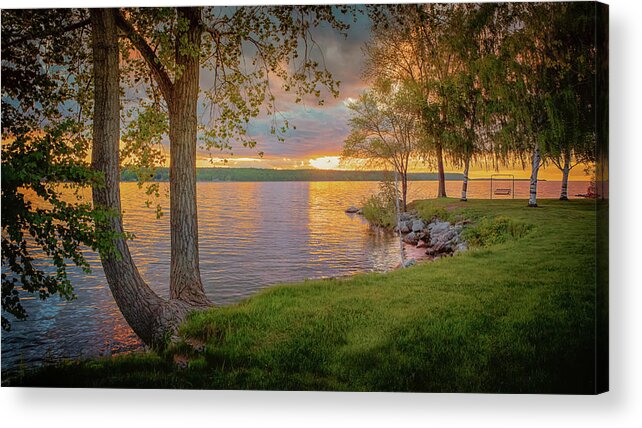 Sunset Park Acrylic Print featuring the photograph Sunset Park by Susan Rissi Tregoning