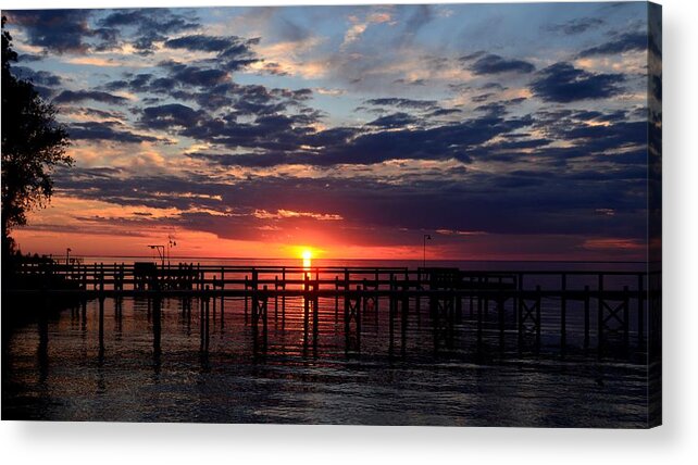 Sunset Acrylic Print featuring the photograph Sunset - South Carolina by Adrian De Leon Art and Photography