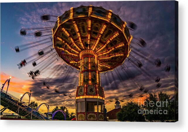 Sunset Acrylic Print featuring the photograph Swinging Sunset by David Smith