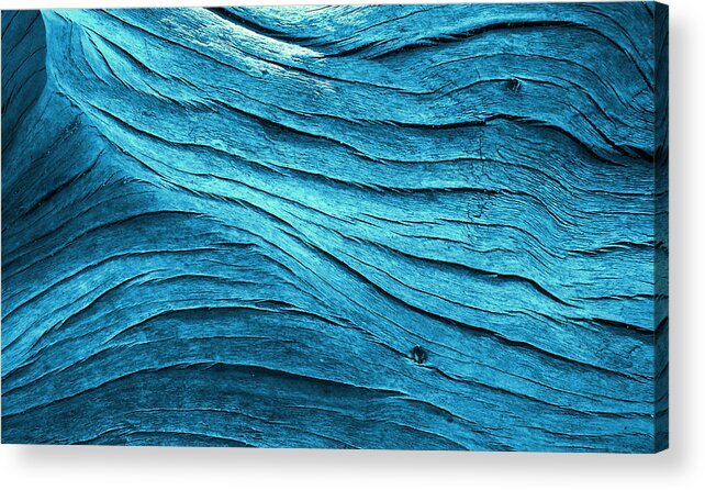 Driftwood Acrylic Print featuring the digital art Tealflow by Steven Robiner