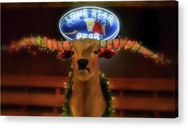 Christmas Cards Acrylic Print featuring the photograph Texas Reindeer by Nadalyn Larsen