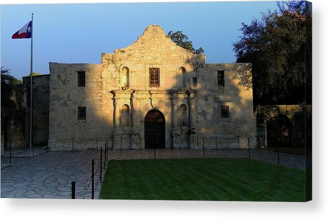 United States Acrylic Print featuring the photograph The Alamo at Dusk by Joseph Hendrix