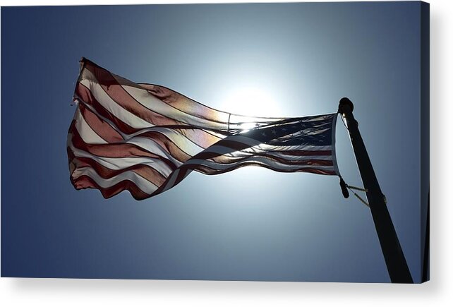  Acrylic Print featuring the photograph The American Flag by Alex King