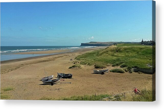Marske By The Sea Acrylic Print featuring the photograph The Beach at Marske by the Sea by Jeff Townsend