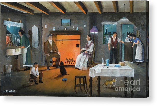 England Acrylic Print featuring the painting The New Arrival by Ken Wood