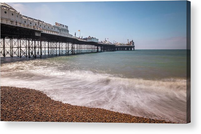 Background Acrylic Print featuring the photograph The pier - Brighton, England - Travel photography by Giuseppe Milo