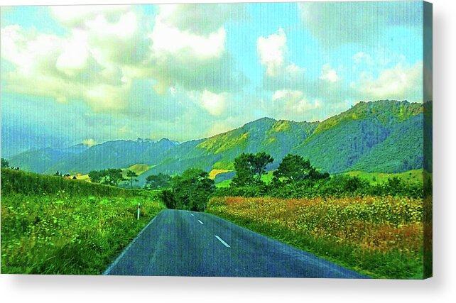 Kaimai Mountain Range Acrylic Print featuring the photograph The Road to Te Aroha by Kathy Kelly