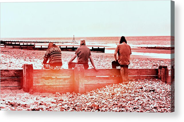 Beach Acrylic Print featuring the photograph The three amigos by Pedro Fernandez