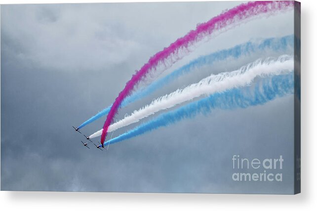 The Red Arrows Acrylic Print featuring the digital art The Twister by Airpower Art