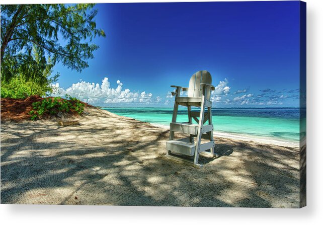 Beach Acrylic Print featuring the photograph Tropical Beach Chair by Dillon Kalkhurst