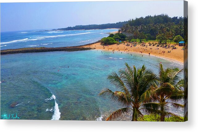 Oahu Acrylic Print featuring the photograph Turtle Bay Lagoon by Michael Rucker