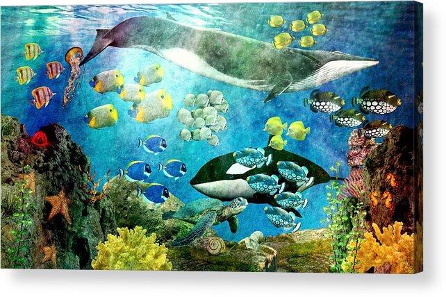 Children Acrylic Print featuring the digital art Underwater Magic by Ally White