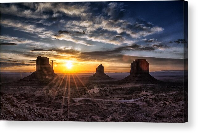 Arizona Acrylic Print featuring the photograph Valley Sunrise by Robert Fawcett