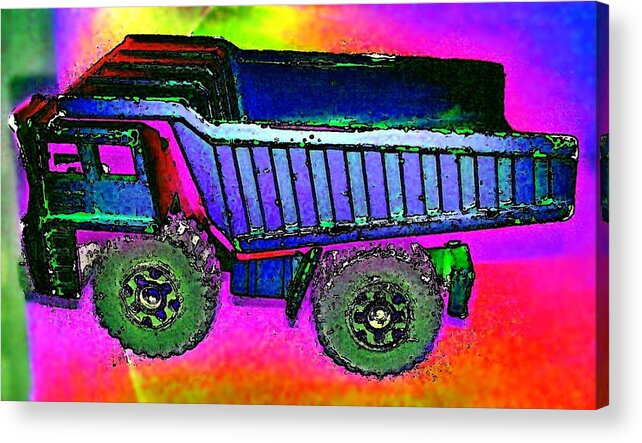 Truck Acrylic Print featuring the photograph Vibrant Construction Plans by Andy Rhodes