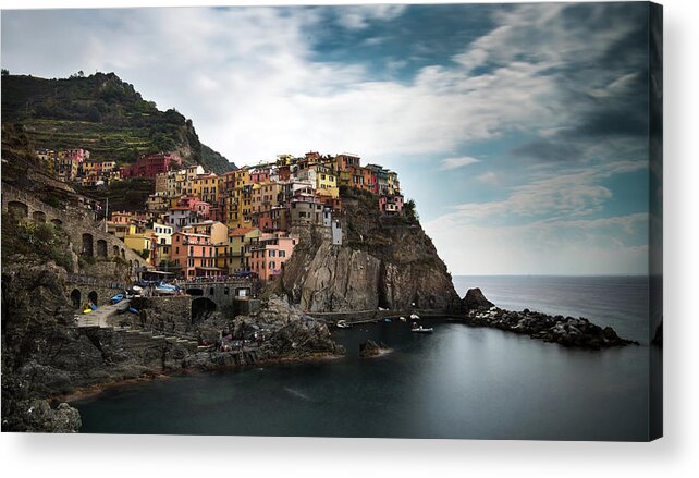 Michalakis Ppalis Acrylic Print featuring the photograph Village of Manarola CinqueTerre, Liguria, Italy by Michalakis Ppalis