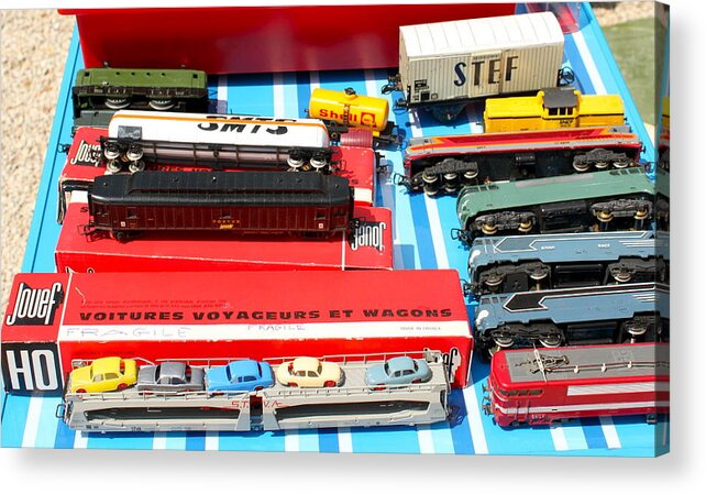 Trains Acrylic Print featuring the photograph Vintage Trains by Lauren Serene