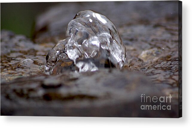 Water Acrylic Print featuring the photograph Water Bubbles on Fountain by Eva-Maria Di Bella