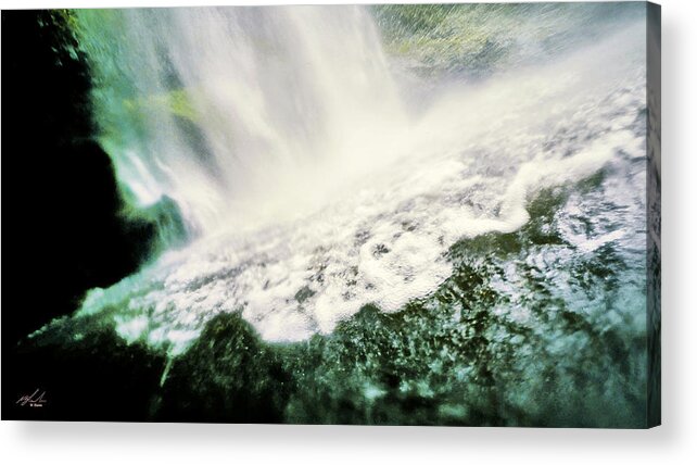 Landscape. Waterfall Acrylic Print featuring the photograph Waterfall Dream 2 by Michael Blaine