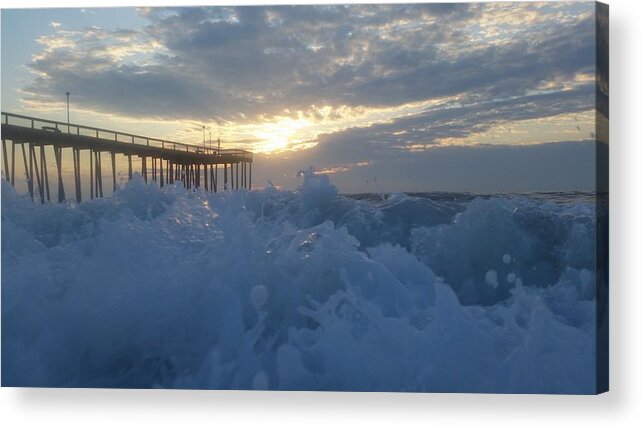 Waves Acrylic Print featuring the photograph Waves Crashing On The Shore by Robert Banach