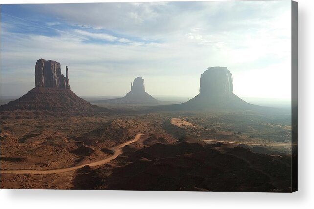 Backlighting Acrylic Print featuring the photograph Welcome to Monument Valley by Liza Eckardt