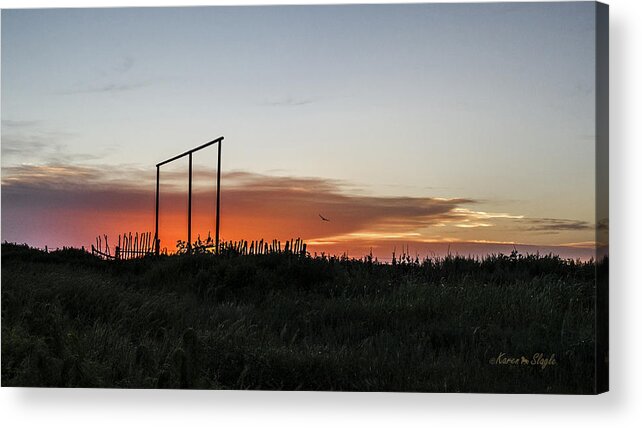 West Texas Acrylic Print featuring the photograph West Texas Sunset by Karen Slagle