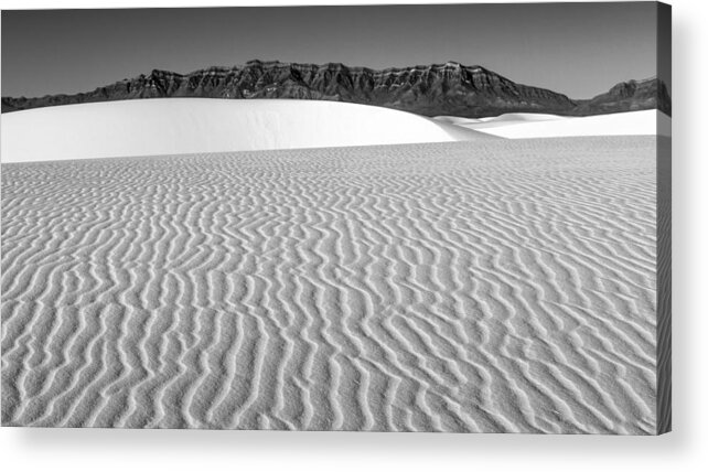 White Sands National Monument Acrylic Print featuring the photograph White Sands and San Andres Mountains by Joseph Smith