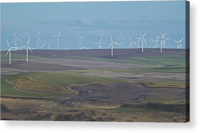 Wind Turbine Acrylic Print featuring the photograph Wind Power 10 by Todd Kreuter