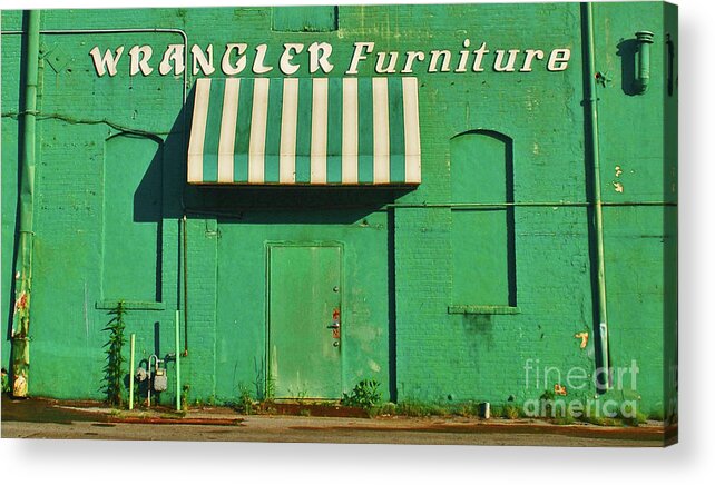 Antique Acrylic Print featuring the photograph Wrangler Furniture by George D Gordon III