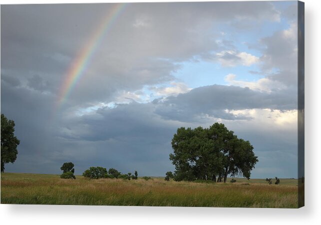 Rainbows Acrylic Print featuring the photograph Wyoming Rainbow by Diane Bohna