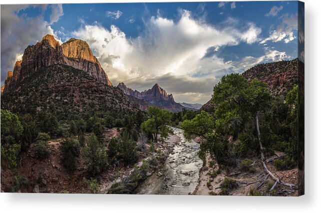 Zion Acrylic Print featuring the photograph Zion National Park Sunset by John McGraw